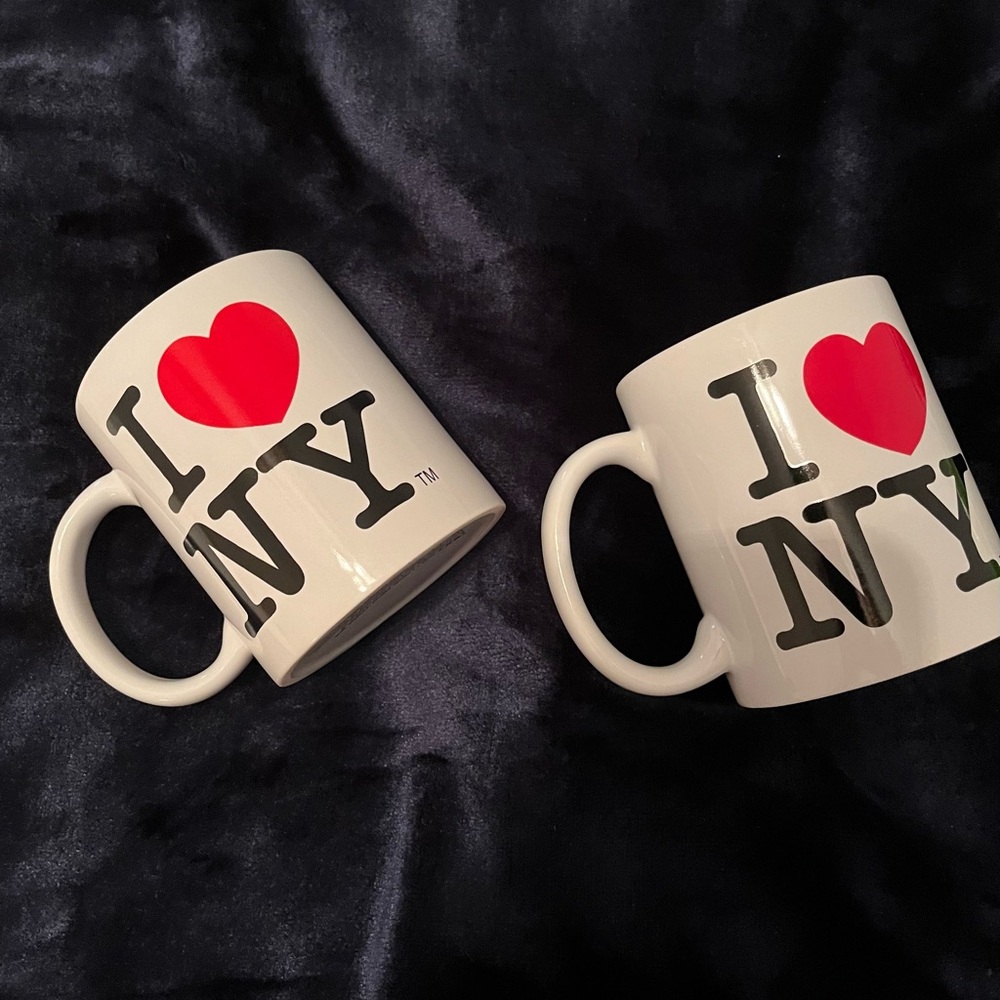 I Love NY City Classic White 2 Cups Souvenir